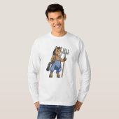Paarden als boer met rake t-shirt (Voorkant volledig)