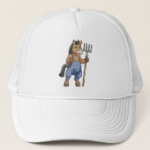 Paarden als boer met rake trucker pet (Voorkant)