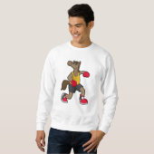 Paarden als Boxer met boxinghandschoenen Trui (Voorkant volledig)