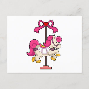 Paarden als Carrousel paard.PNG Briefkaart