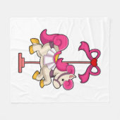 Paarden als Carrousel paard.PNG Fleece Deken (Voorkant (Horizontaal))