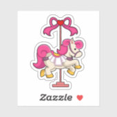 Paarden als Carrousel paard.PNG Sticker (Vel)