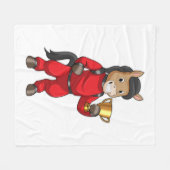 Paarden als Champion met trofee Fleece Deken (Voorkant (Horizontaal))