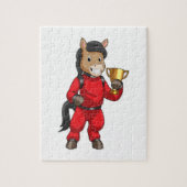 Paarden als Champion met trofee Legpuzzel (Verticaal)