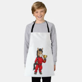 Paarden als Champion met trofee Schort (Gedragen)