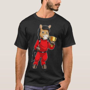 Paarden als Champion met trofee T-shirt