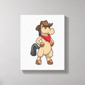 Paarden als Cowboy Canvas Afdruk (Voorkant)