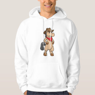 Paarden als Cowboy Hoodie