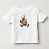 Paarden als cowboy met laso en motorfiets kinder shirts (Voorkant)