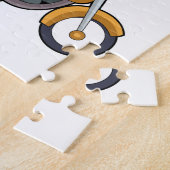 Paarden als cowboy met laso en motorfiets legpuzzel (Zijkant)