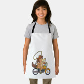 Paarden als cowboy met laso en motorfiets schort (Insitu)