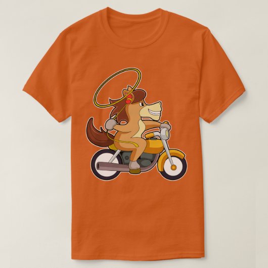 Paarden als cowboy met laster t-shirt (Design voorkant)