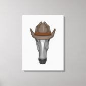 Paarden als cowboy met Pet Canvas Afdruk (Voorkant)
