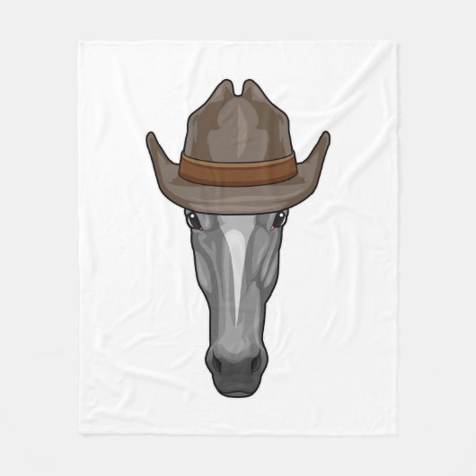 Paarden als cowboy met Pet Fleece Deken (Voorkant)
