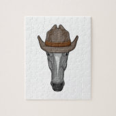 Paarden als cowboy met Pet Legpuzzel (Verticaal)