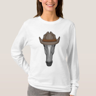 Paarden als cowboy met Pet T-shirt