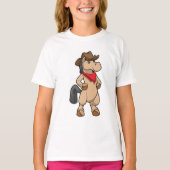 Paarden als Cowboy T-shirt (Voorkant)