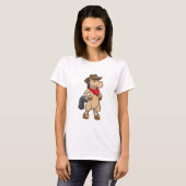 Paarden als Cowboy T-shirt (Voorkant volledig)
