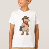 Paarden als Cowboy T-shirt (Voorkant)
