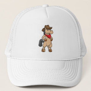 Paarden als Cowboy Trucker Pet