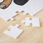 Paarden als hairdresser met comb legpuzzel (Zijkant)