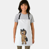 Paarden als hairdresser met comb schort (Insitu)