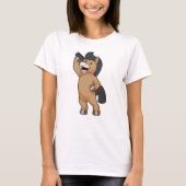 Paarden als hairdresser met comb t-shirt (Voorkant)