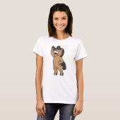 Paarden als hairdresser met comb t-shirt (Voorkant volledig)