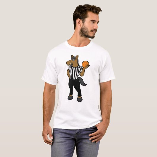 Paarden als referentie met Basketball & Whistle T-shirt (Voorkant volledig)