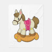 Paarden als Rocking horse.PNG Fleece Deken (Voorkant)