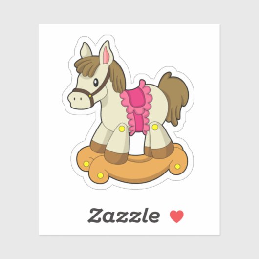 Paarden als Rocking horse.PNG Sticker (Vel)