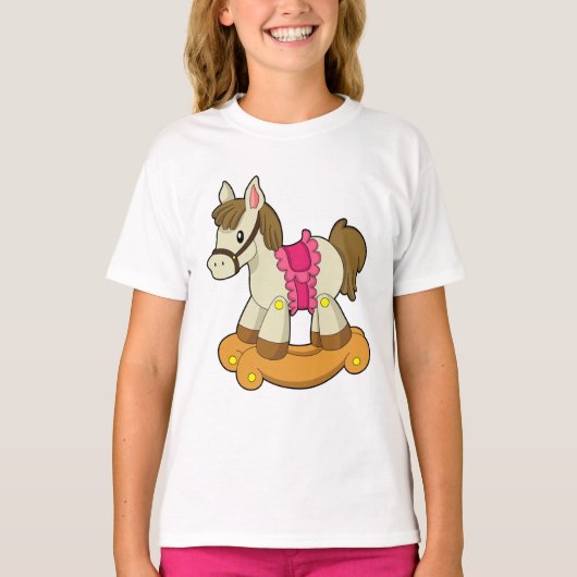 Paarden als Rocking horse.PNG T-shirt (Voorkant)