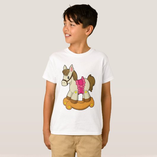 Paarden als Rocking horse.PNG T-shirt (Voorkant volledig)
