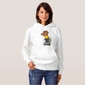 Paarden als Skater met skateboard Hoodie (Voorkant volledig)