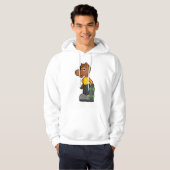 Paarden als Skater met skateboard Hoodie (Voorkant volledig)