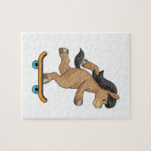 Paarden als Skater met skateboard Legpuzzel (Horizontaal)