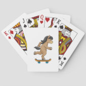 Paarden als Skater met skateboard Pokerkaarten (Achterkant)