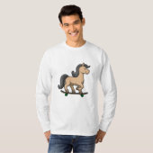 Paarden als Skater met skateboard T-shirt (Voorkant volledig)