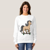 Paarden als Skater met skateboard Trui (Voorkant volledig)