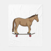 Paarden als Skater op skateboard Fleece Deken (Voorkant)