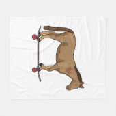Paarden als Skater op skateboard Fleece Deken (Voorkant (Horizontaal))