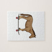Paarden als Skater op skateboard Legpuzzel (Horizontaal)
