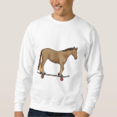 Paarden als Skater op skateboard Trui (Voorkant)