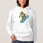Paarden als Snowboarder met Snowboard Hoodie (Voorkant)