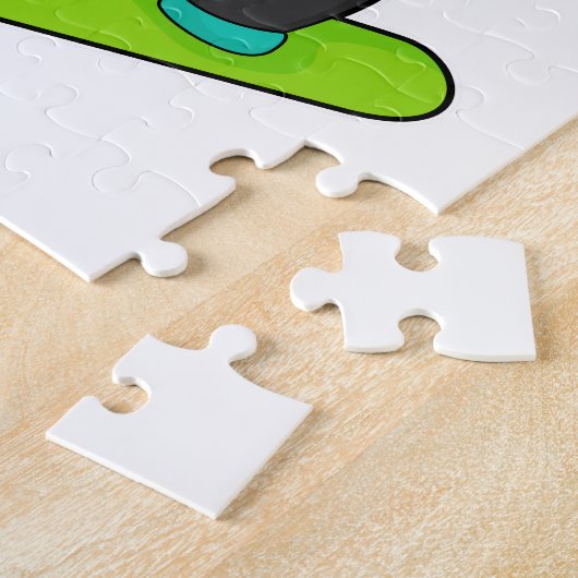 Paarden als Snowboarder met Snowboard Legpuzzel (Zijkant)