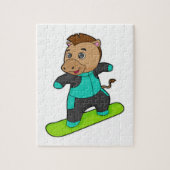 Paarden als Snowboarder met Snowboard Legpuzzel (Verticaal)