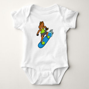 Paarden als Snowboarder met Snowboard Romper