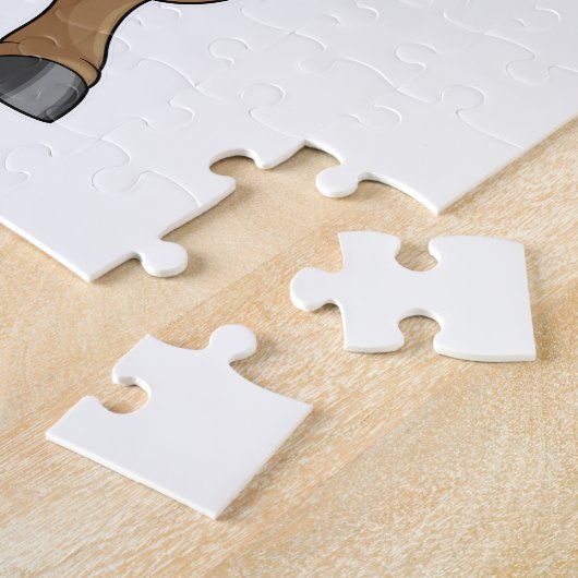 Paarden als Surfer met surfbord Legpuzzel (Zijkant)