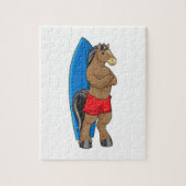 Paarden als Surfer met surfbord Legpuzzel (Verticaal)