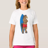 Paarden als Surfer met surfbord T-shirt (Voorkant)